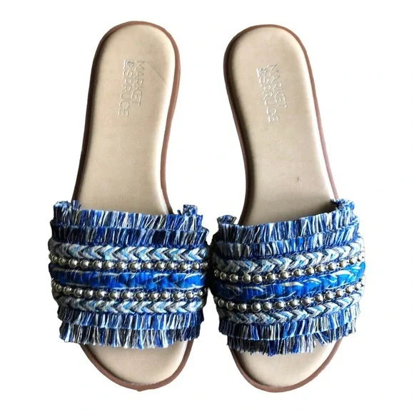 Beaded market slide sandal deals